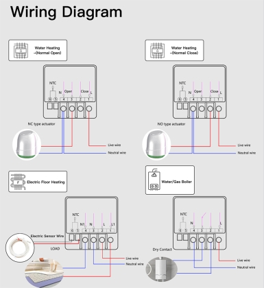 230 VA ZigBee nutikas termostaadi temperatuurikontroller