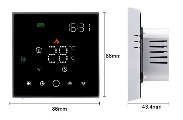 24 VA ZigBee nutikas termostaadi temperatuurikontroller