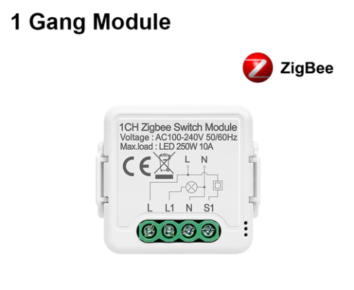 Zigbee Smart Light Switch Module,1 Gang Automation