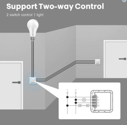 Zigbee Smart Light Switch Module,1 Gang Automation