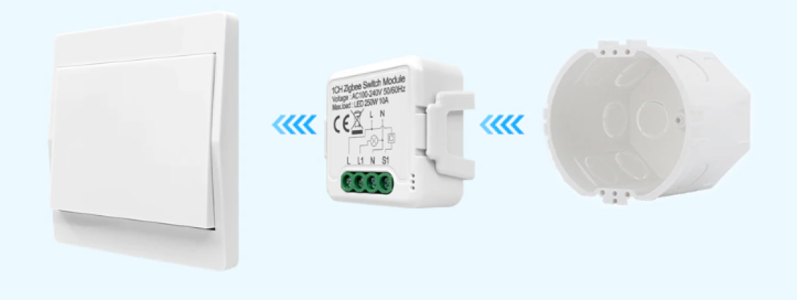 Zigbee Smart Light Switch Module,1 Gang Automation