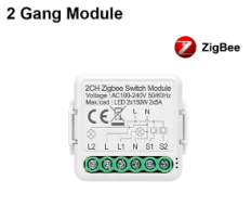 Zigbee Smart Light Switch Module,2 Gang Automation